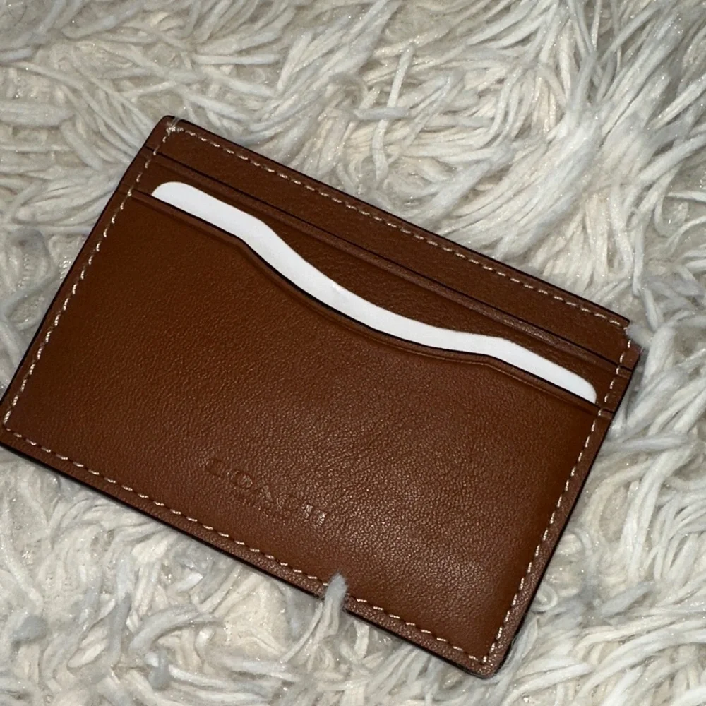Coach Tan Leather Card Holder